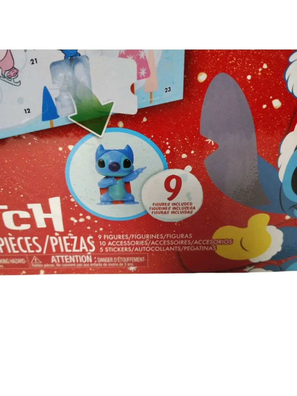 Disney Stitch Advent Calendar 24 Pieces With 9 Figures and Accessories